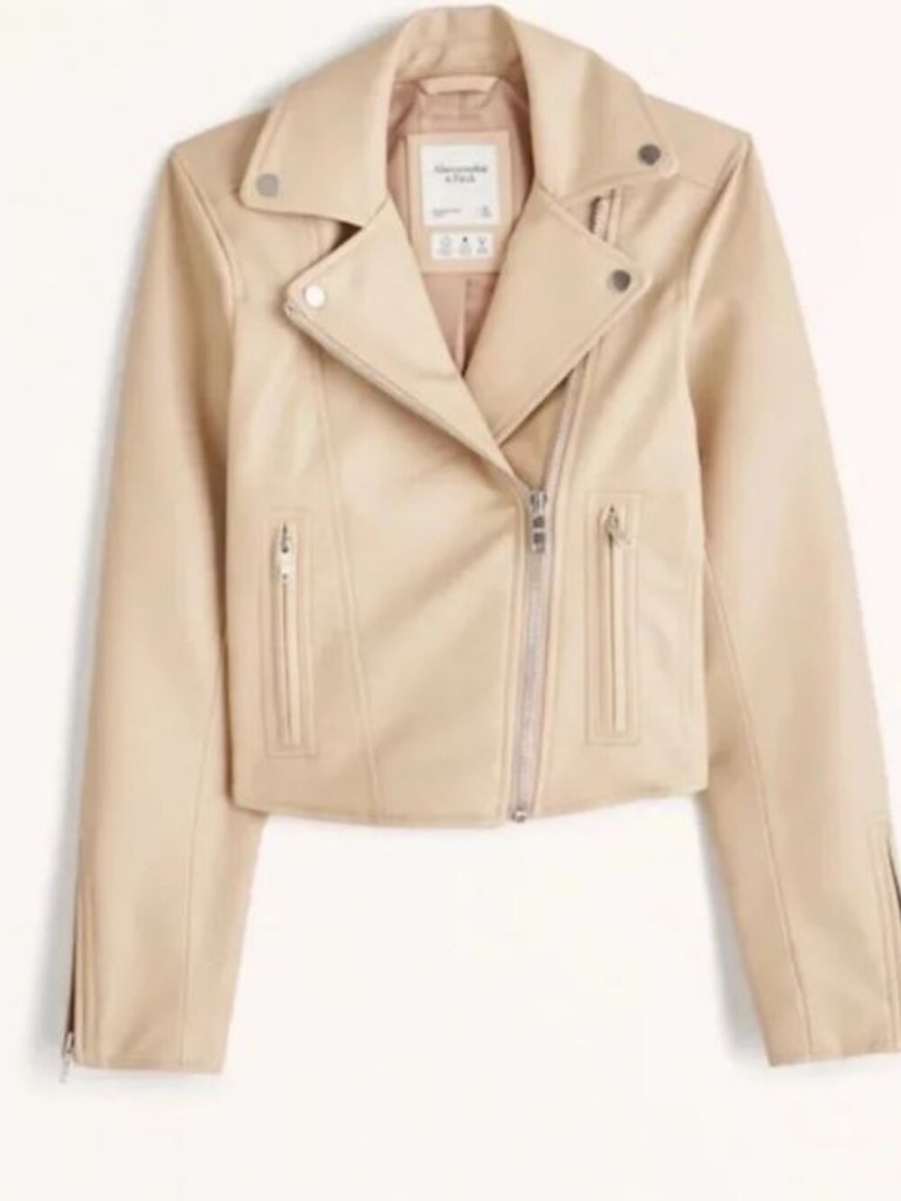 Abercrombie & Fitch Vegan Leather Moto Jacket